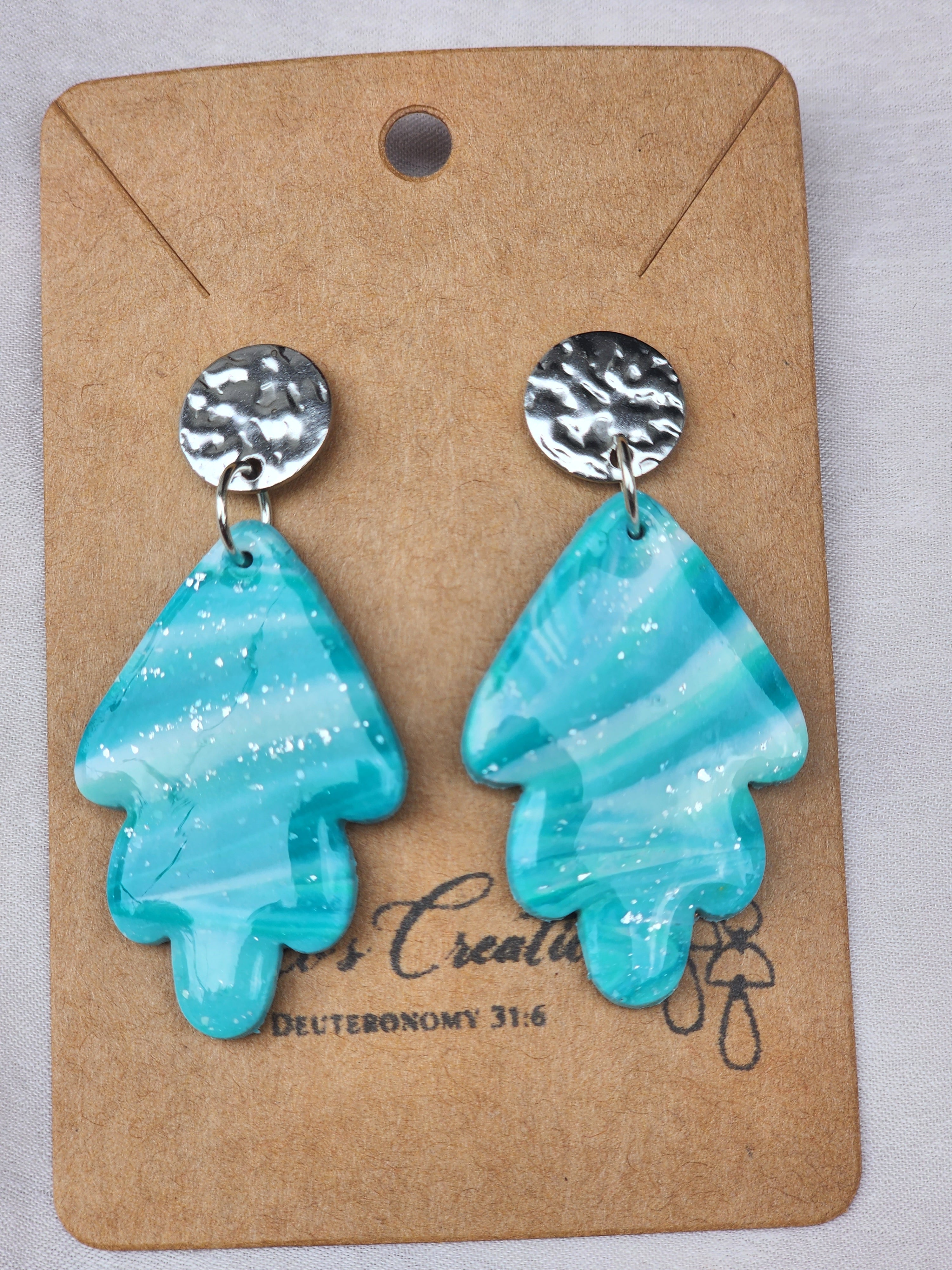 Shoreline Spark Turquoise Resin Earrings