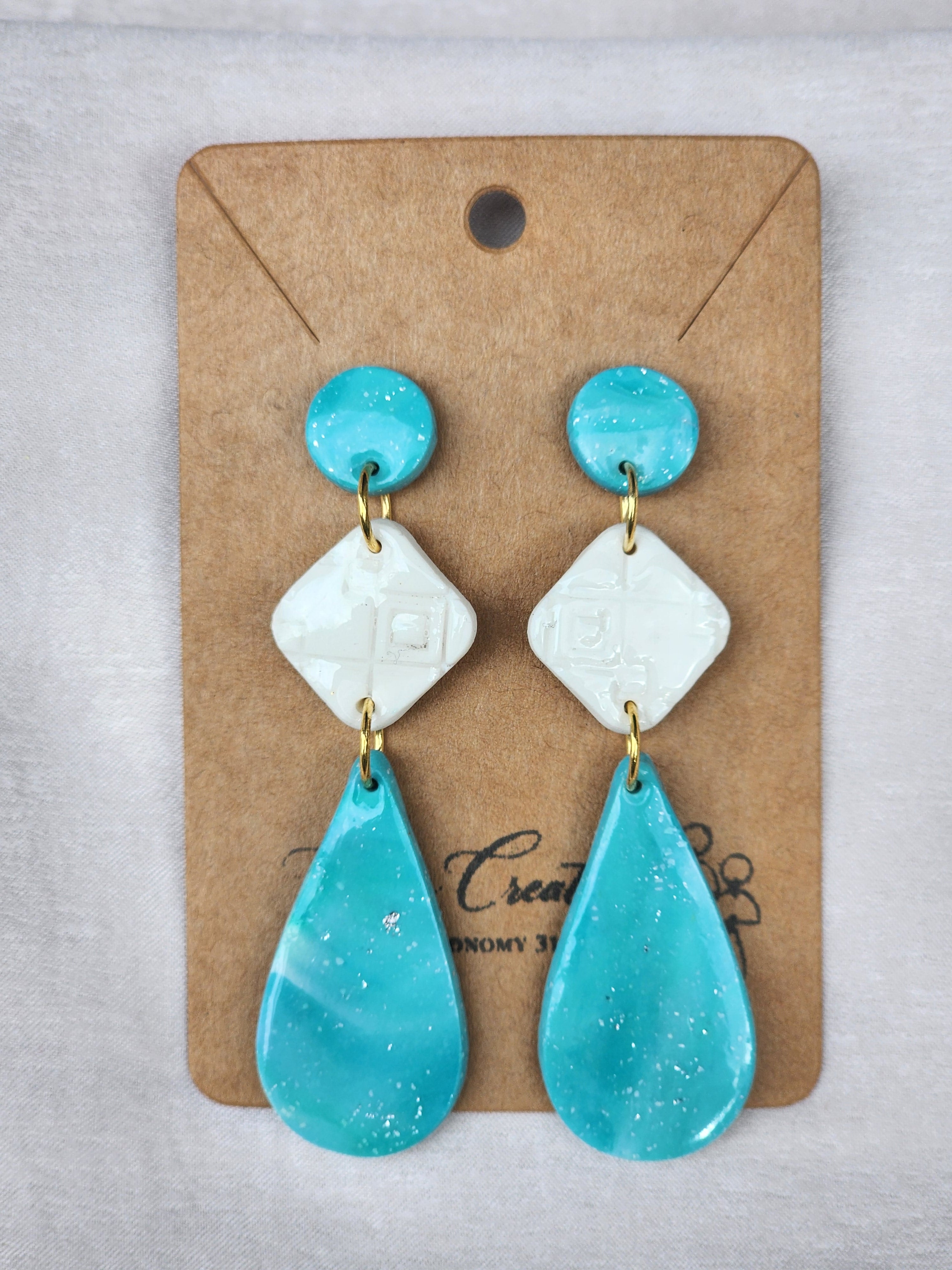 Shoreline Bloom Turquoise Drop Earrings