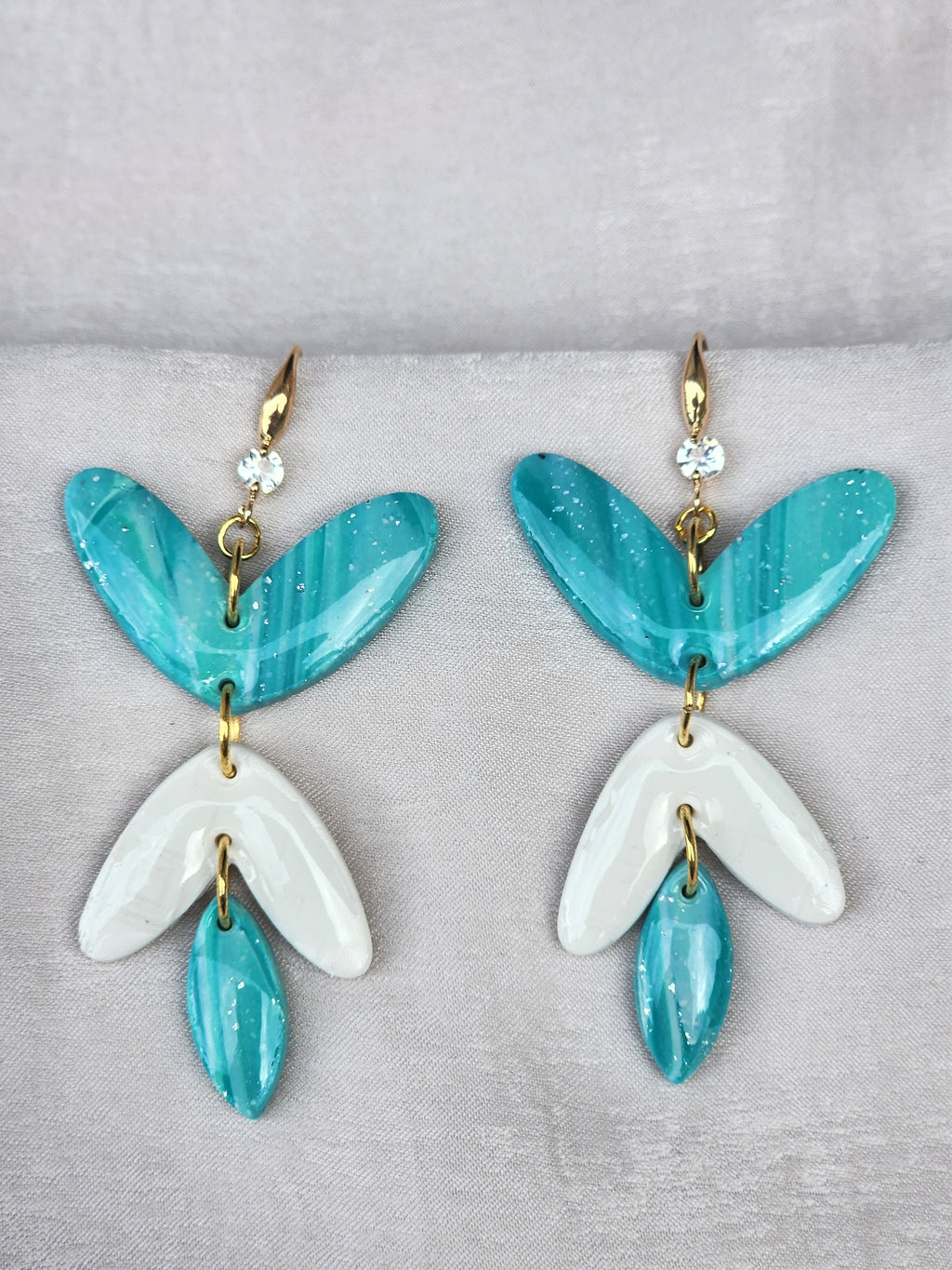 Ocean Bloom Layered Dangle Earrings
