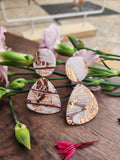 Mocha Swirl Duo Teardrop Earrings