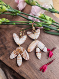Golden Petal Cascade Earrings