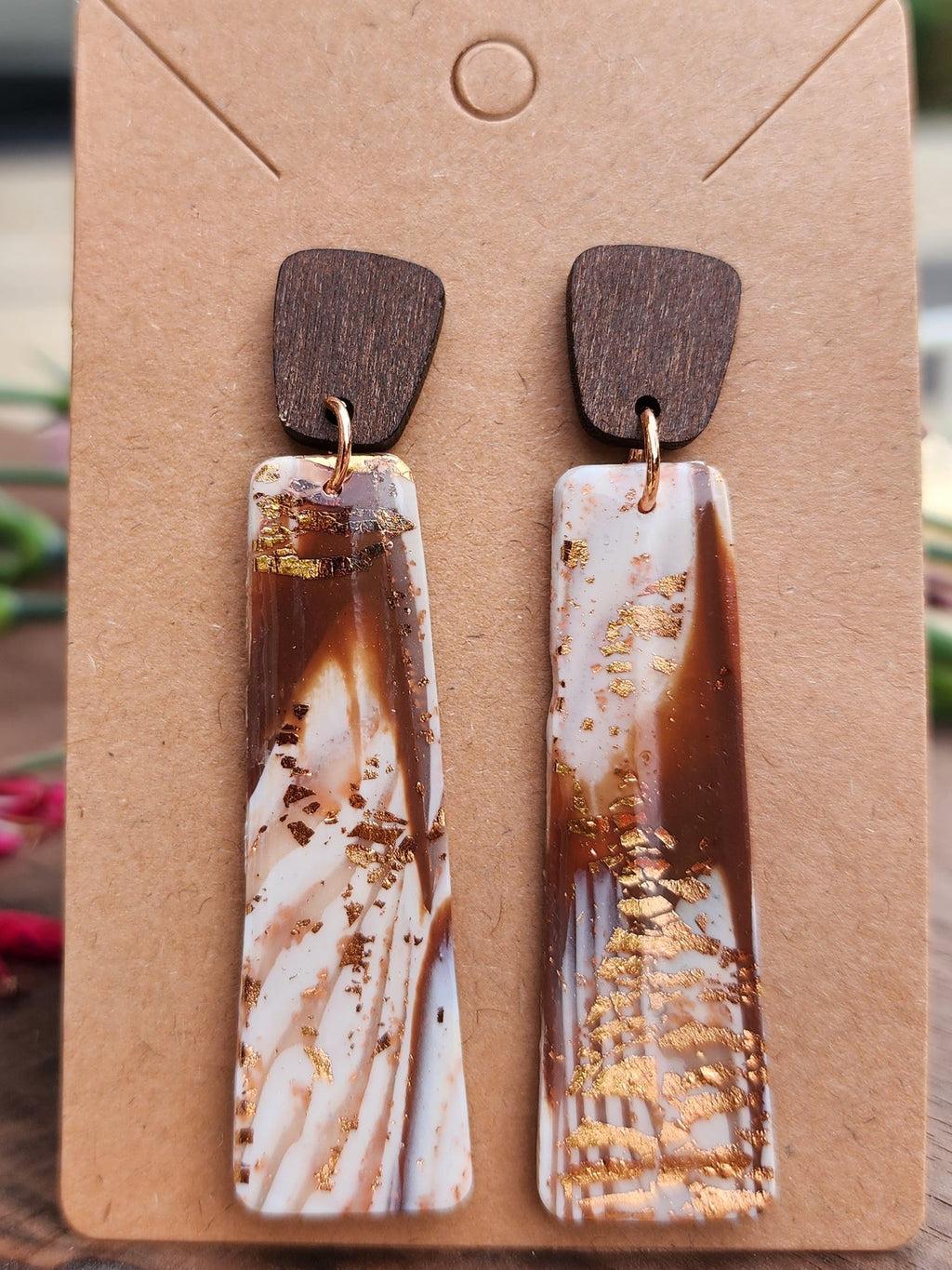 Copperwood Rectangle Earrings