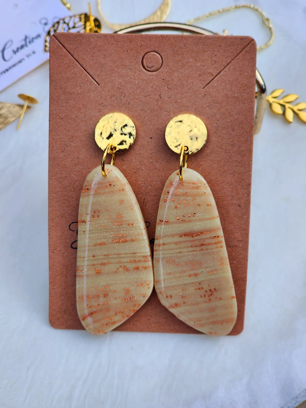 Golden Sand Drift Earrings