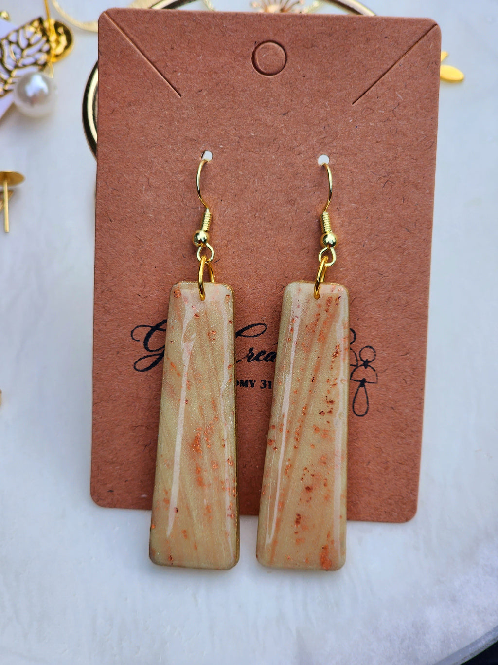 Terracotta Taper Drop Earrings
