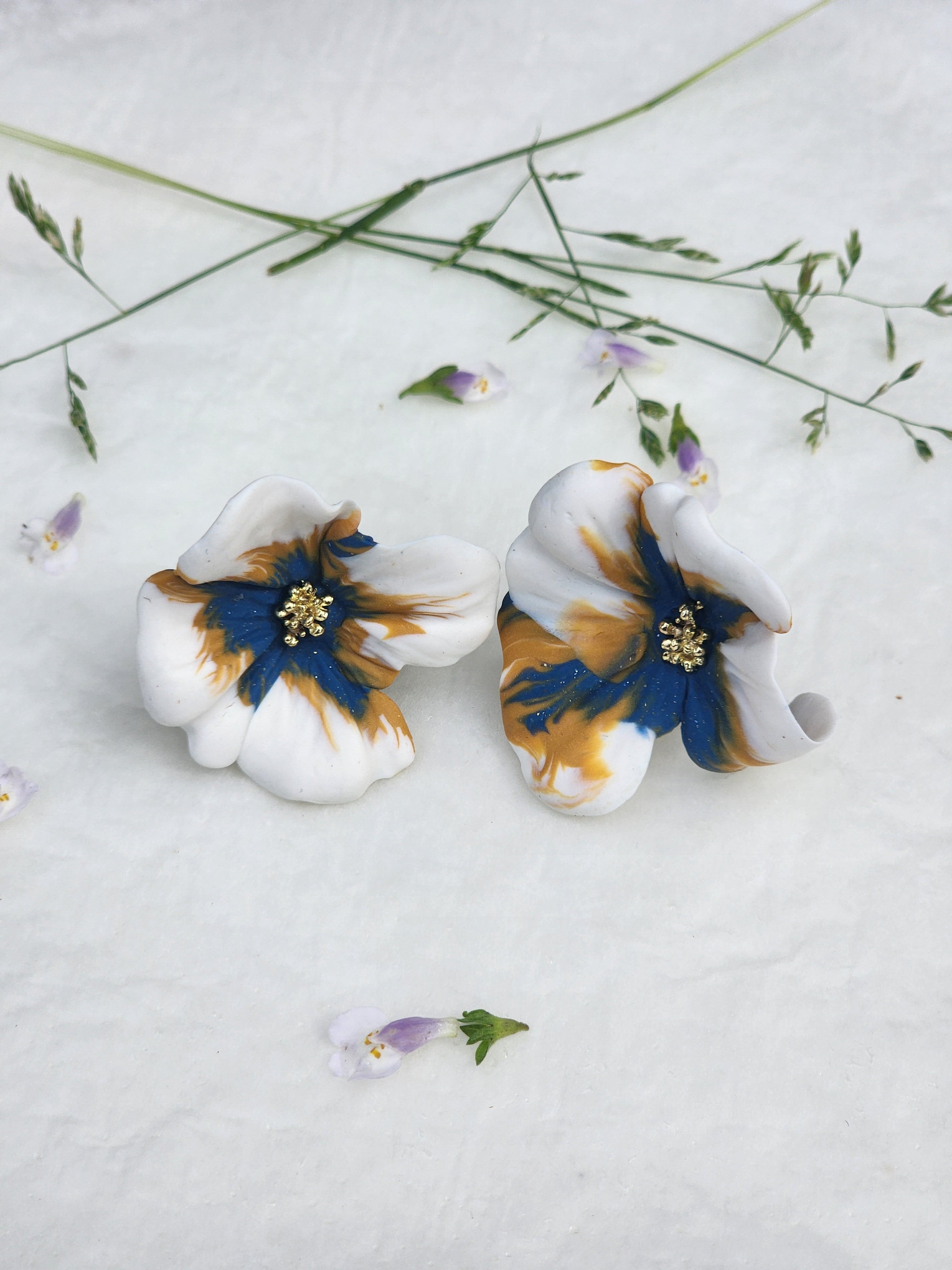 Magenta Bloom Petal Earrings