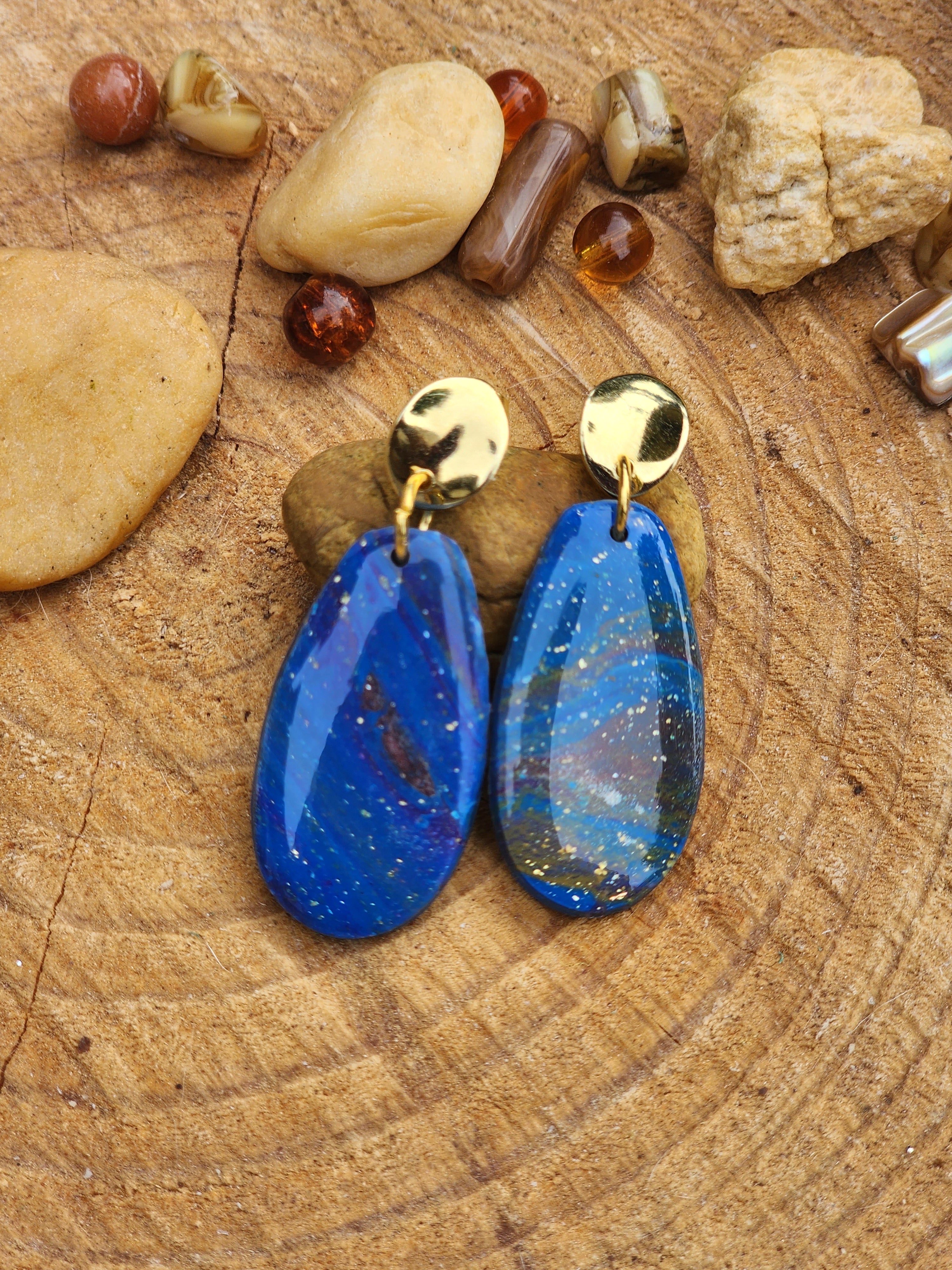 Blue Ember Glow Ovals