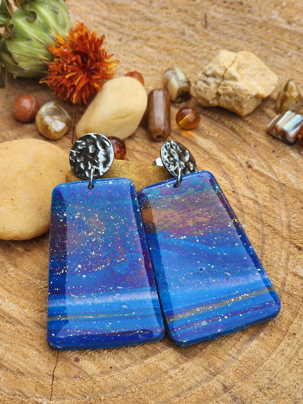 Starlit Ember Bar Earrings