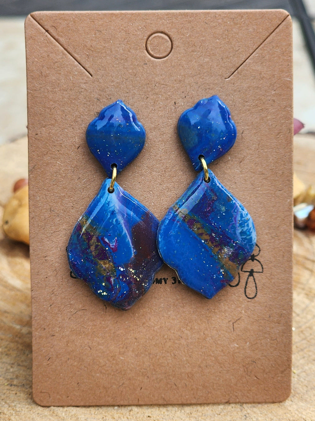 Cosmic Ember Wave Earrings