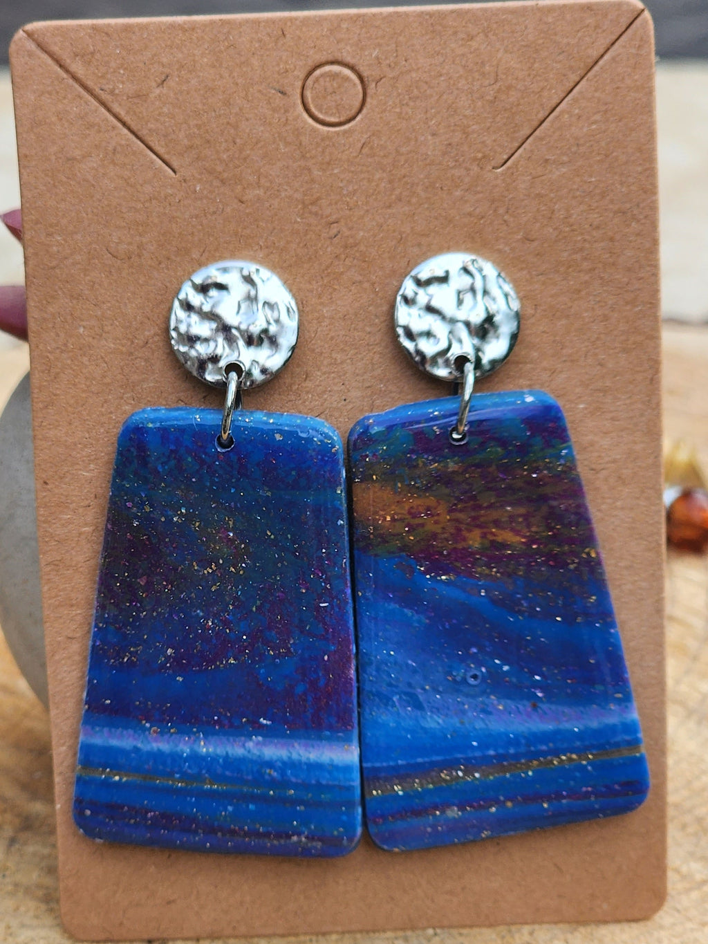 Starlit Ember Bar Earrings