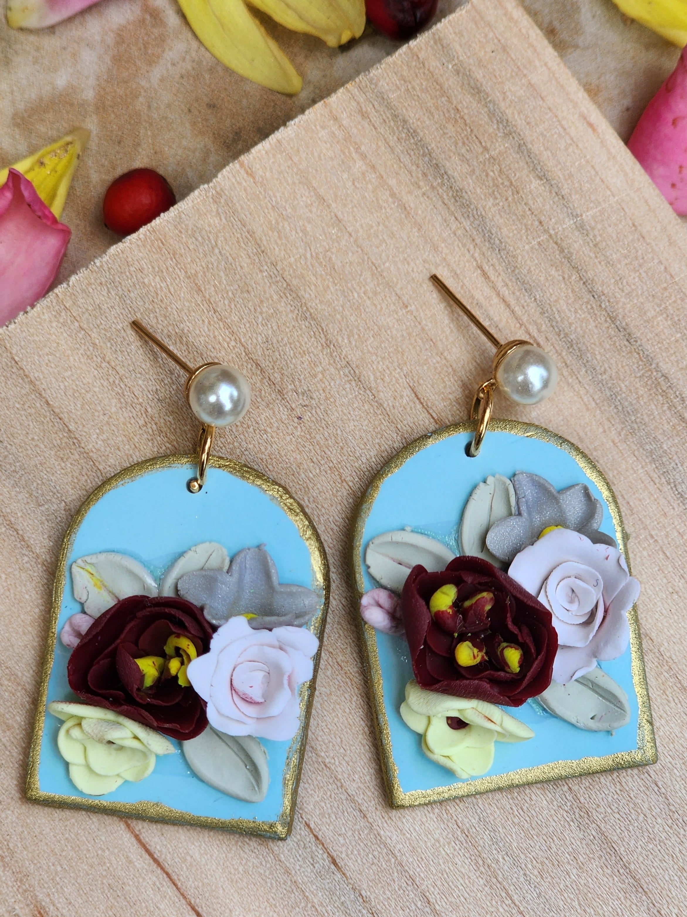 Garden Arch Rose Earrings