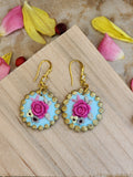 Turquoise Rose Meadow Earrings