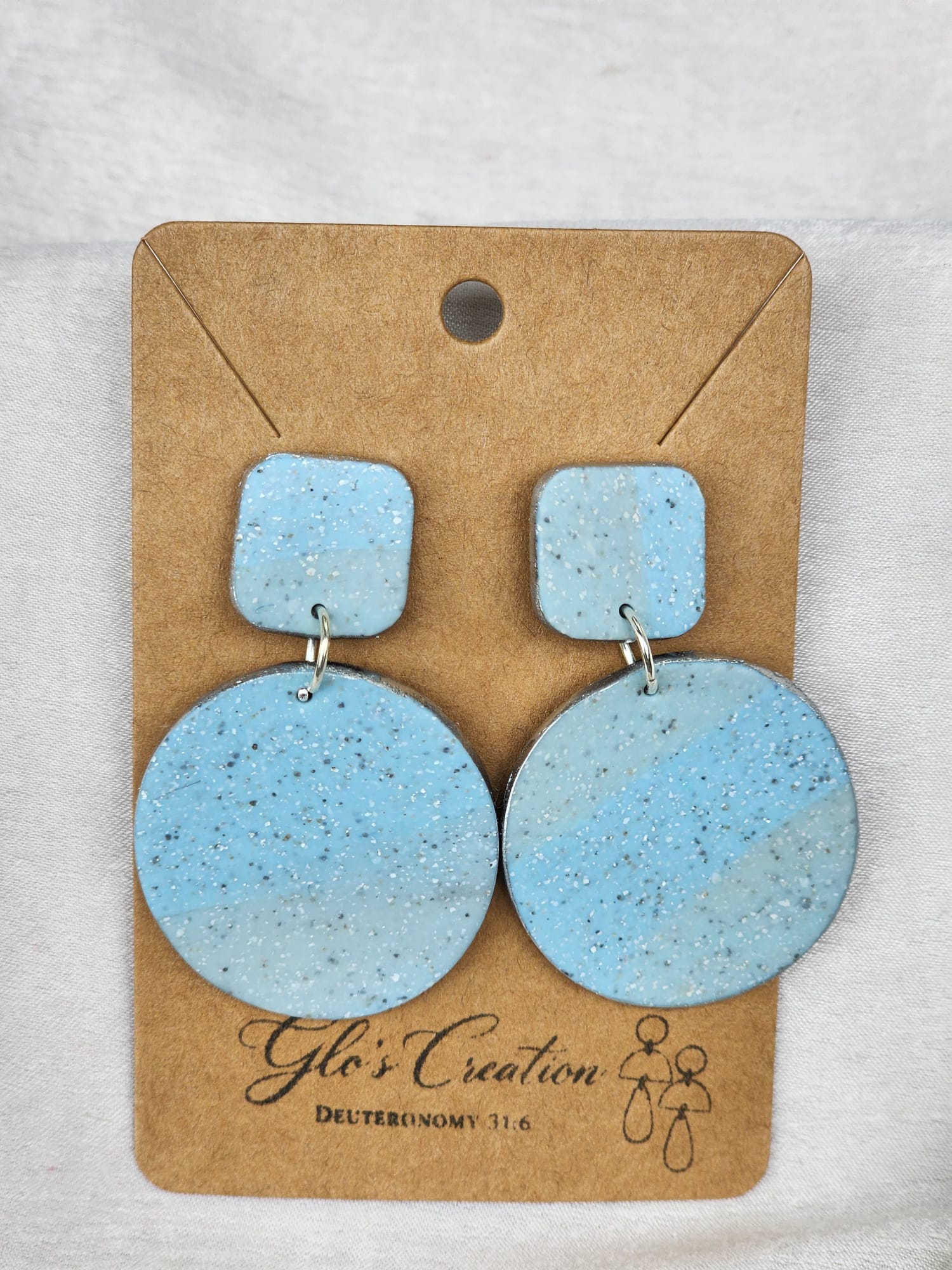 Skyfall Speckle Polymer Clay Earrings