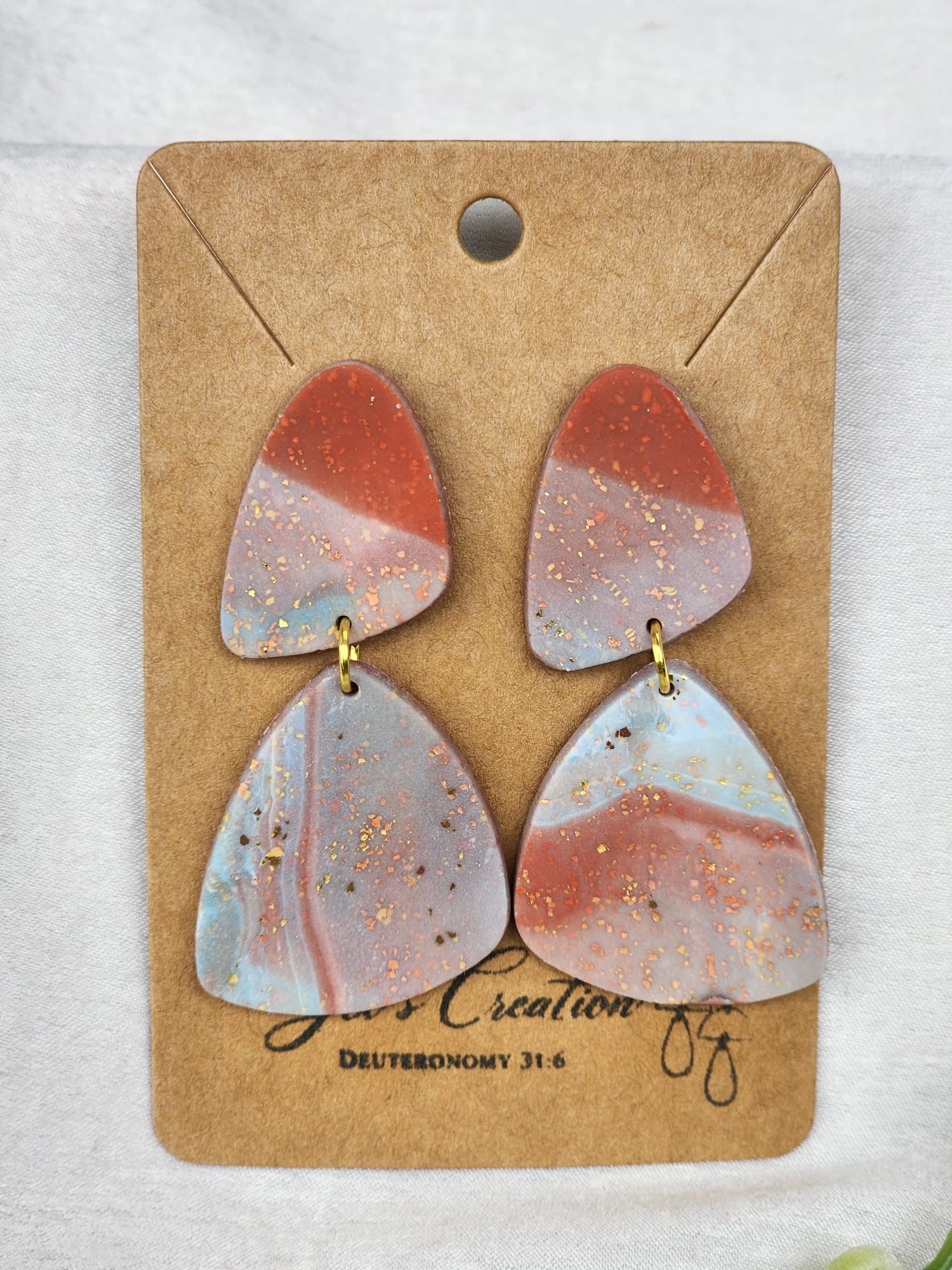 Terracotta Grace Polymer Clay Earrings