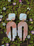 Marbled Serenity Polymer Clay Earrings