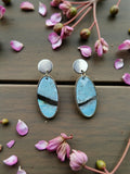Midnight Tide Oval Dangle Earrings