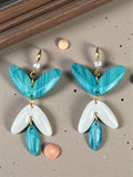 Ocean Bloom Layered Dangle Earrings