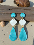 Shoreline Bloom Turquoise Drop Earrings